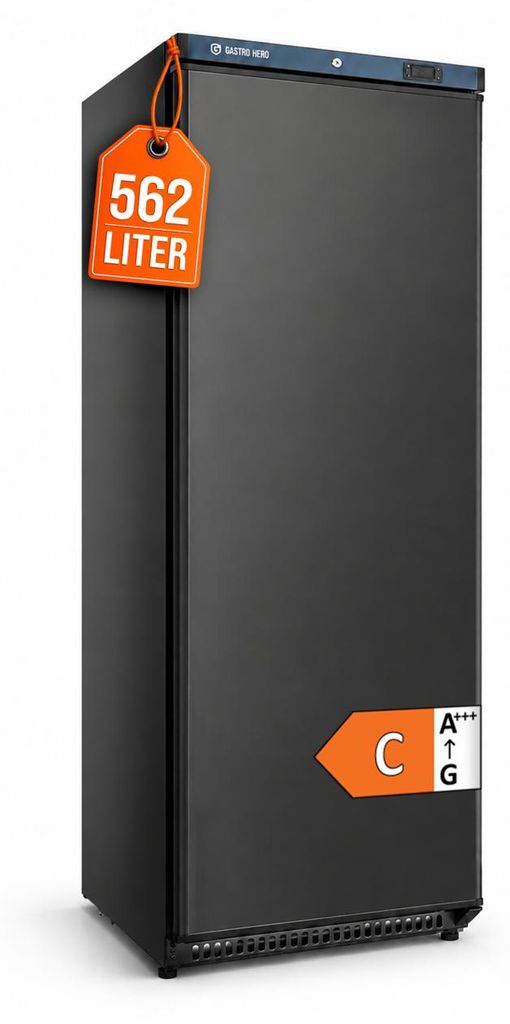 GastroHero Lagerkühlschrank ECO 600 Schwarz 562 Liter Produktbild 