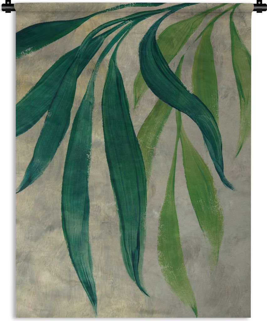 MuchoWow Wandteppich Wandbehang Blätter - Grün - Pflanzen - Natur - Vintage 60x80 cm Tapisserie Dekoration Wandtuch - Decke - Wandtücher - Wohne