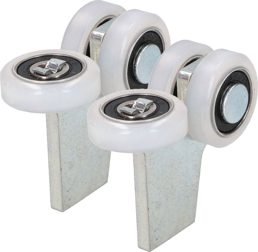 KOTARBAU 2er Set Laufrolle für Schiebetore Fest 3 Rollen 25 mm Mit Flacheisen Passt Perfekt zu Ihrem Tor