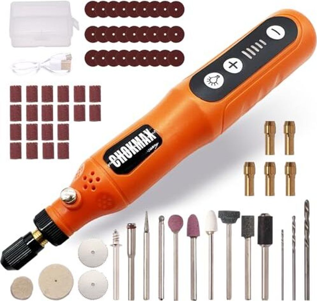 Batterie -Multifunktionswerkzeug, 5 -Geschwindigkeitsschleifer -Kit 72 Zubehör Front -LED -Licht, Typ C -Ladewerkzeug -Werkzeug -Gravur, Mahlen, P...
