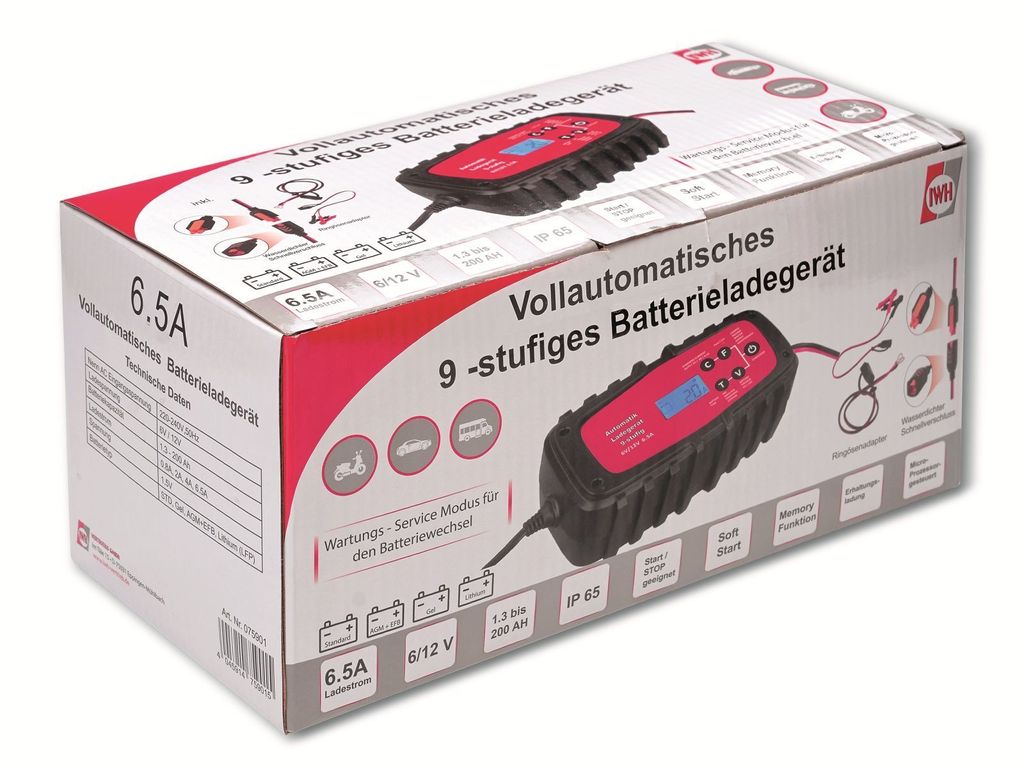 IWH 075901 075901: Cargador automático de 12 V, 6 V. Imagen del producto 