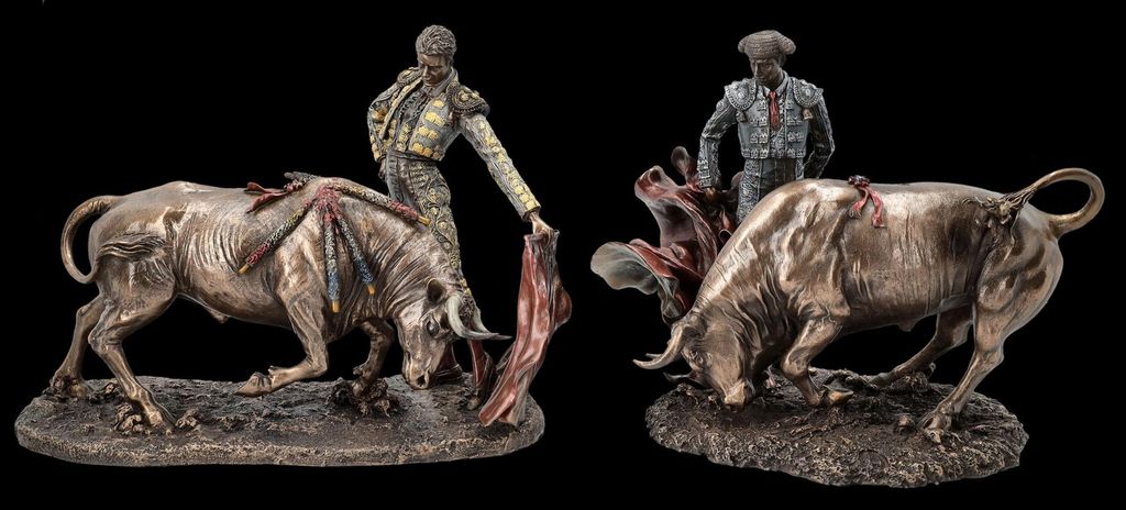 Torero Figuren 2er Set - Matadoren beim Stierkampf by Veronese - Edles Geschenk