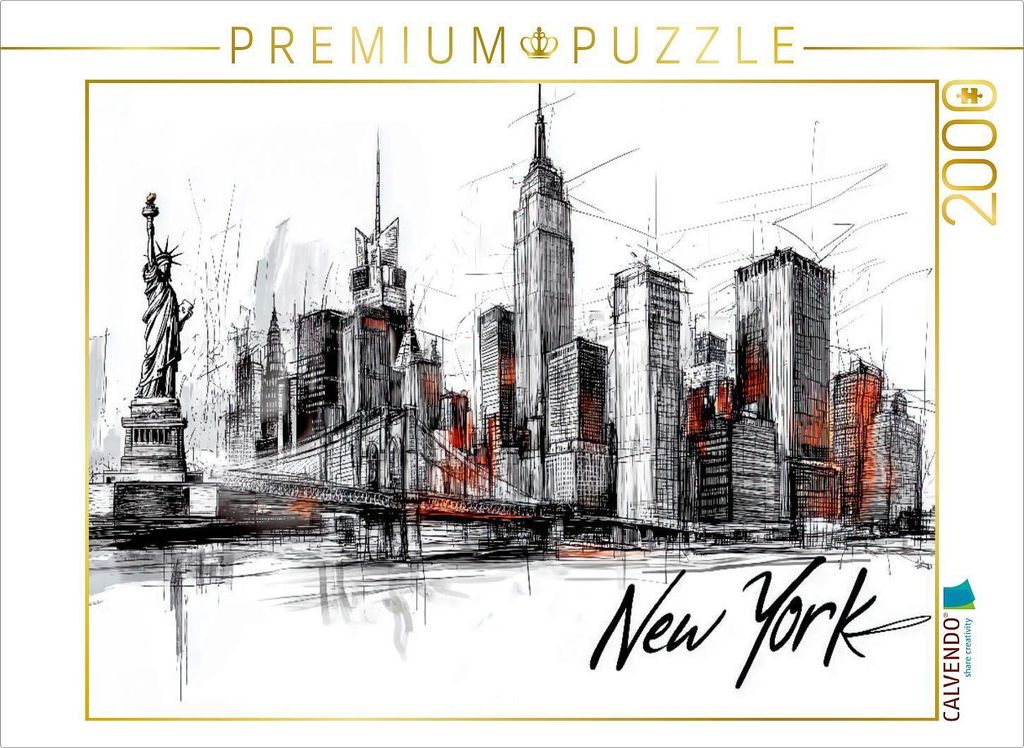 CALVENDO Puzzle New York | 2000 Teile Lege-Größe 90x67cm Foto-Puzzle für glückliche Stunden
