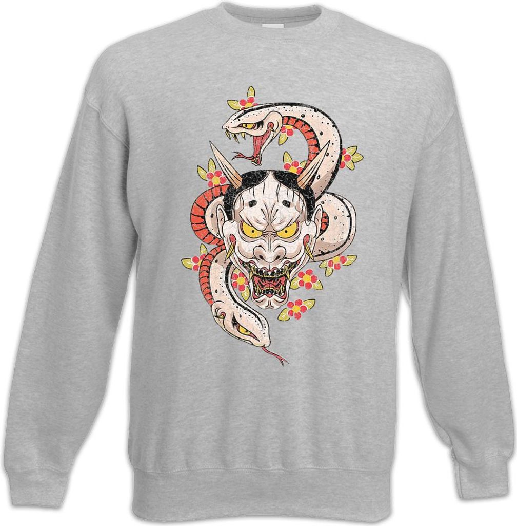 Urban Backwoods Oni Tattoo, Sweatshirt, Farbe: Hellgrau, Größe: L