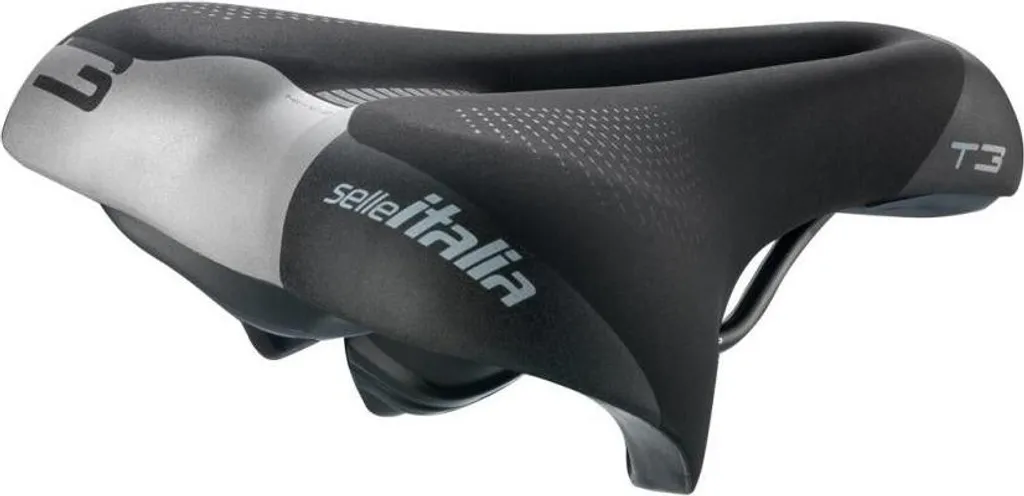 Selle Italia T 3 Flow S2 avec Technologie de Décharge de Pression Noire