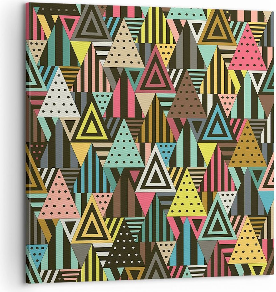 Bild auf Leinwand - Leinwandbild - Abstraktion modern - 60x60cm - Wand Bild - Wanddeko - Wandbilder - Leinwanddruck - Bilder - Kunstdruck - Wanddek...
