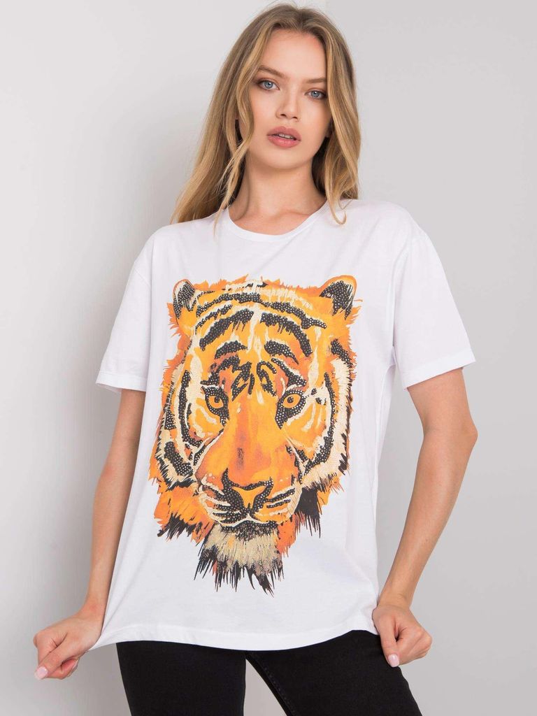 H&B Kurzarm-T-Shirt für Frauen Nji weiß L