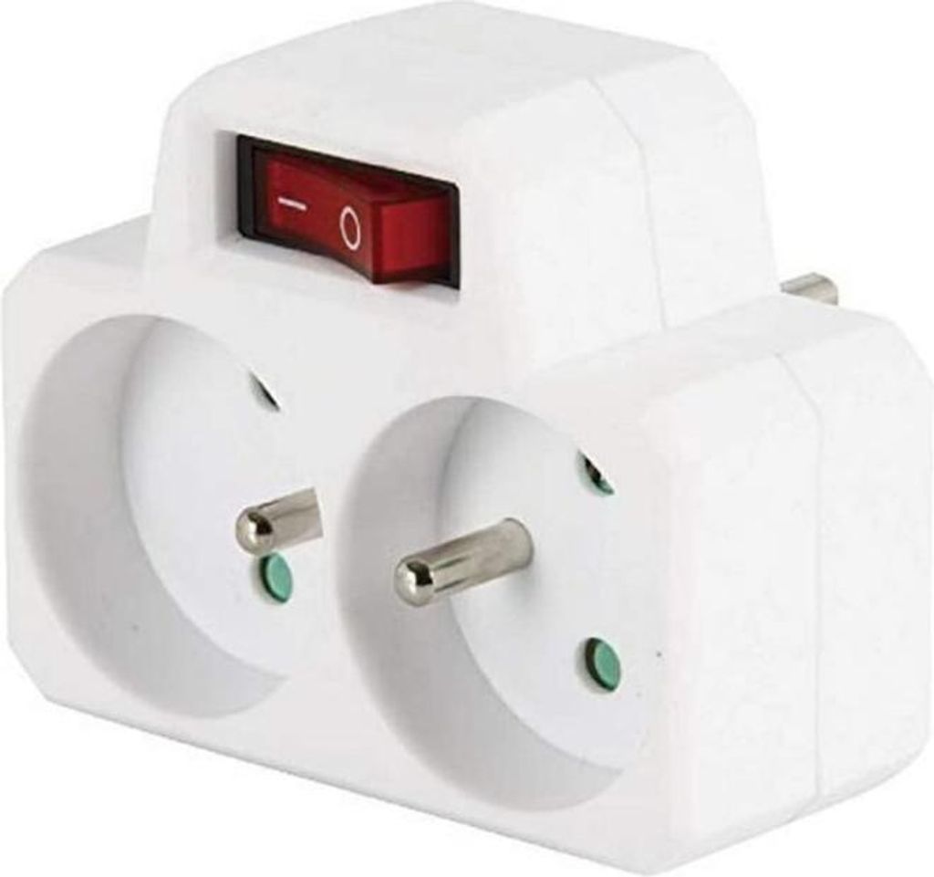 VELAMP ADAT-FR-4 Steckdosenverteiler mit Schalter