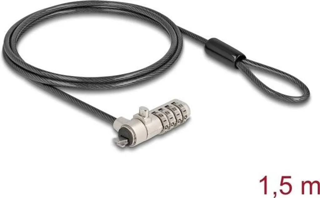 Câble de sécurité Delock avec serrure à code pour encoche HP Nano Slot