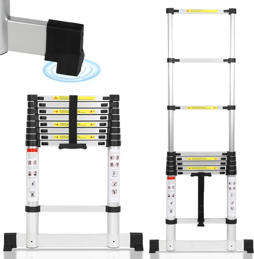 Échelle Extensible 2,6M Multi-usages Pliante pour Maison et Chantier