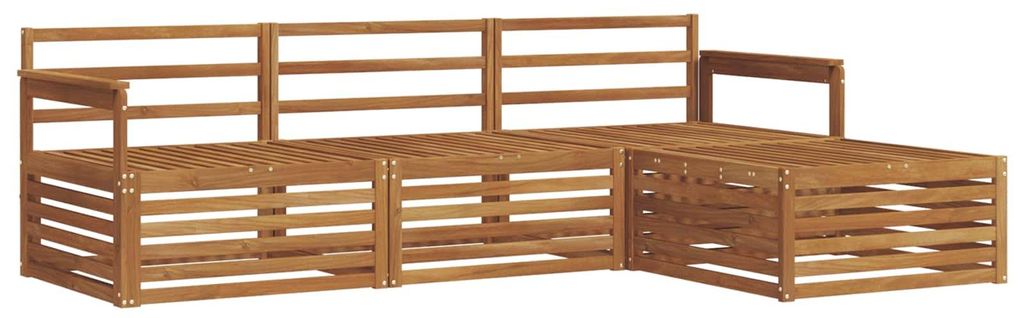 vidaXL Outdoor-Sofagarnitur 4 pcs Natur Massivholz Akazie