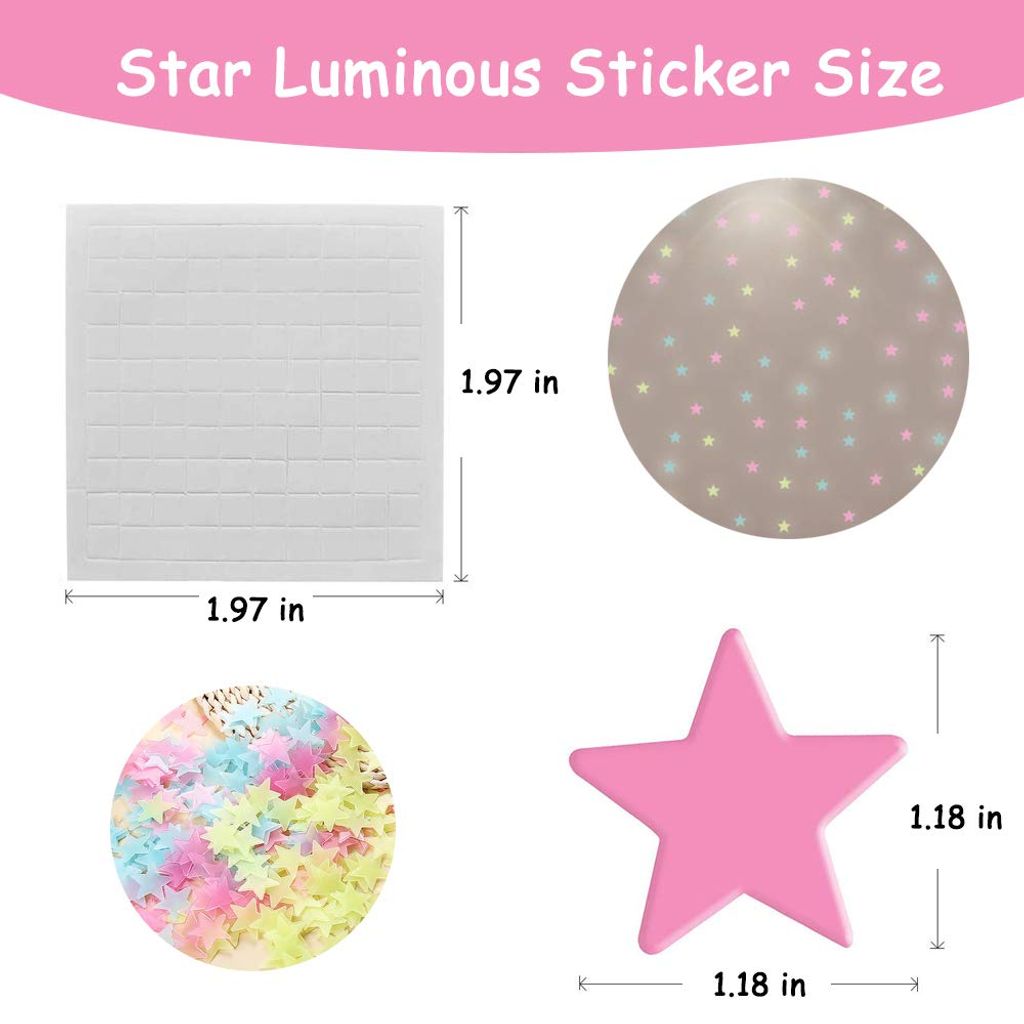 JOJYO Lichtschalter Aufkleber - Leuchtsterne Als Wandtattoo Für Steckdosen & Schalter