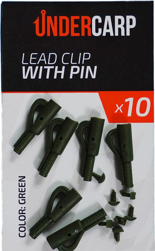 Undercarp Safety Clips mit Stift - Green