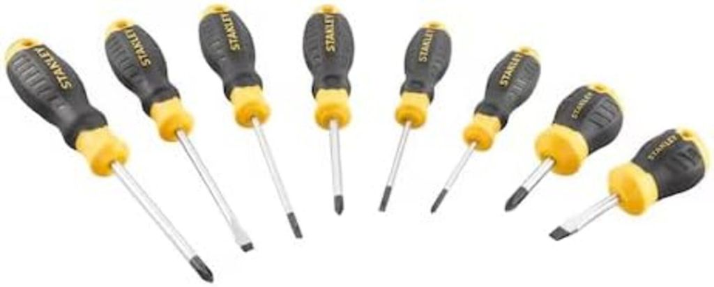 Stanley STHT16167-0 Satz mit 8 Schraubendrehern mit gepolstertem Griff