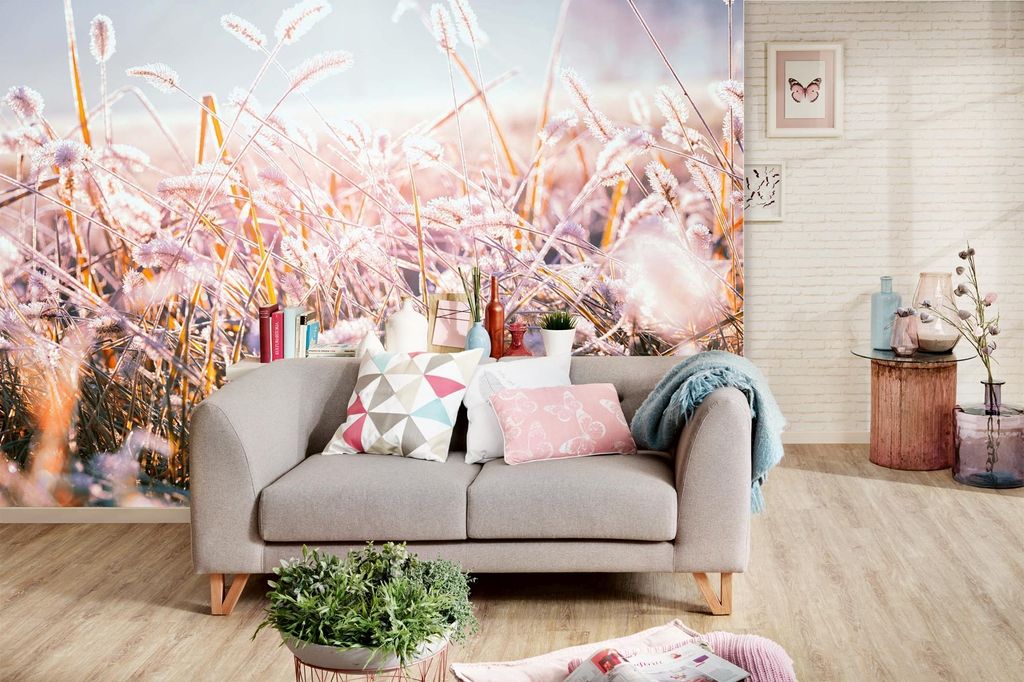 Vlies Fototapete MORGENDLICHER RAUHREIF 375 x 250 cm (inkl. Kleister) - Vlies Tapete, Wandtapete, Wandbilder - Tapete für Wohnzimmer Schlafzimmer,...