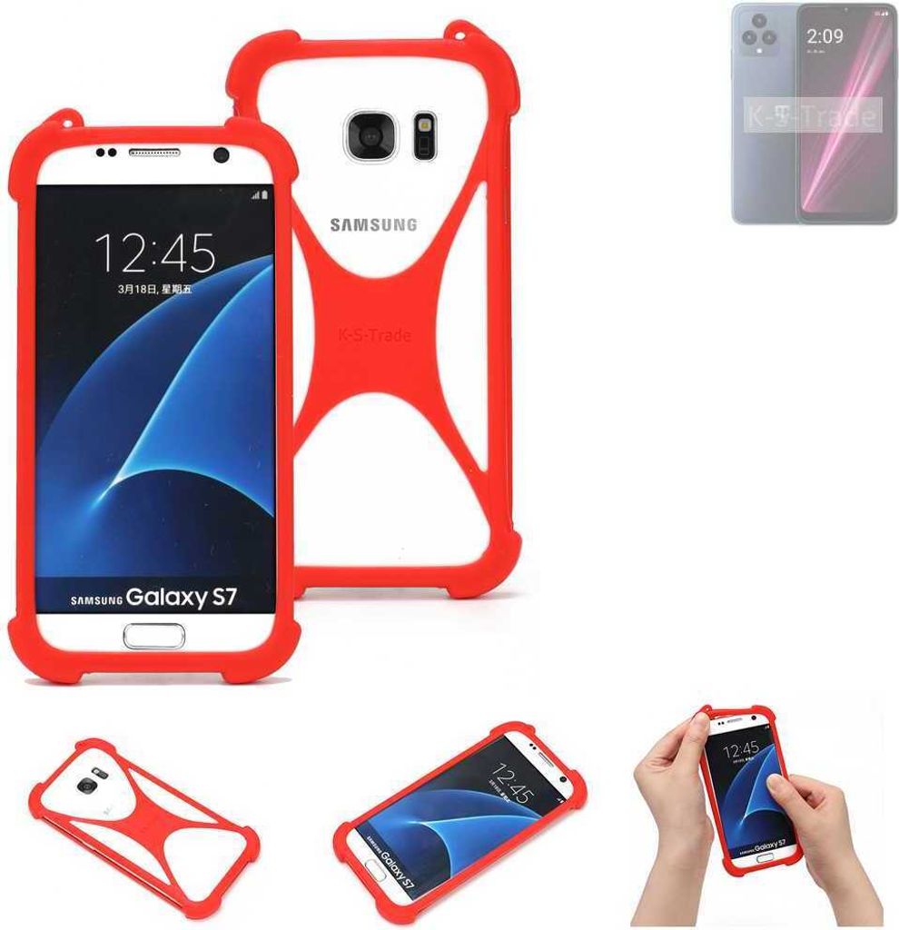 K-S-Trade Handy-Hülle kompatibel mit T-Mobile REVVL 6 Pro Schutz-Hülle Bumper Silikon Schutz Hülle Cover Case Silikoncase Silikonbumper TPU