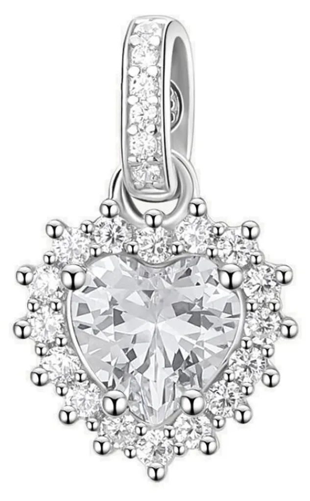 Pendentif Cœur Brillant Infinity en Argent FIW120 Fancy Infinity Bijoux