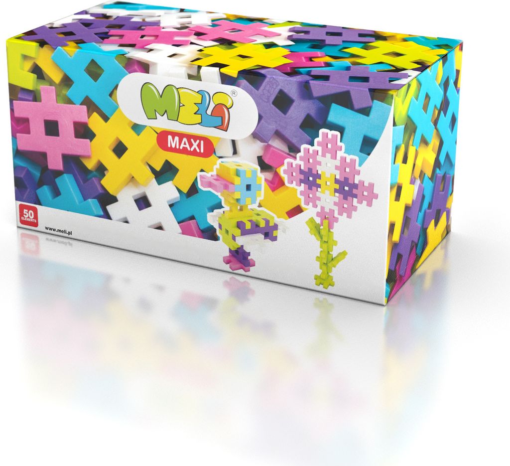 Meli Maxi Pink 50 Konstruktionsbausteine Steckspiele Produktbild 