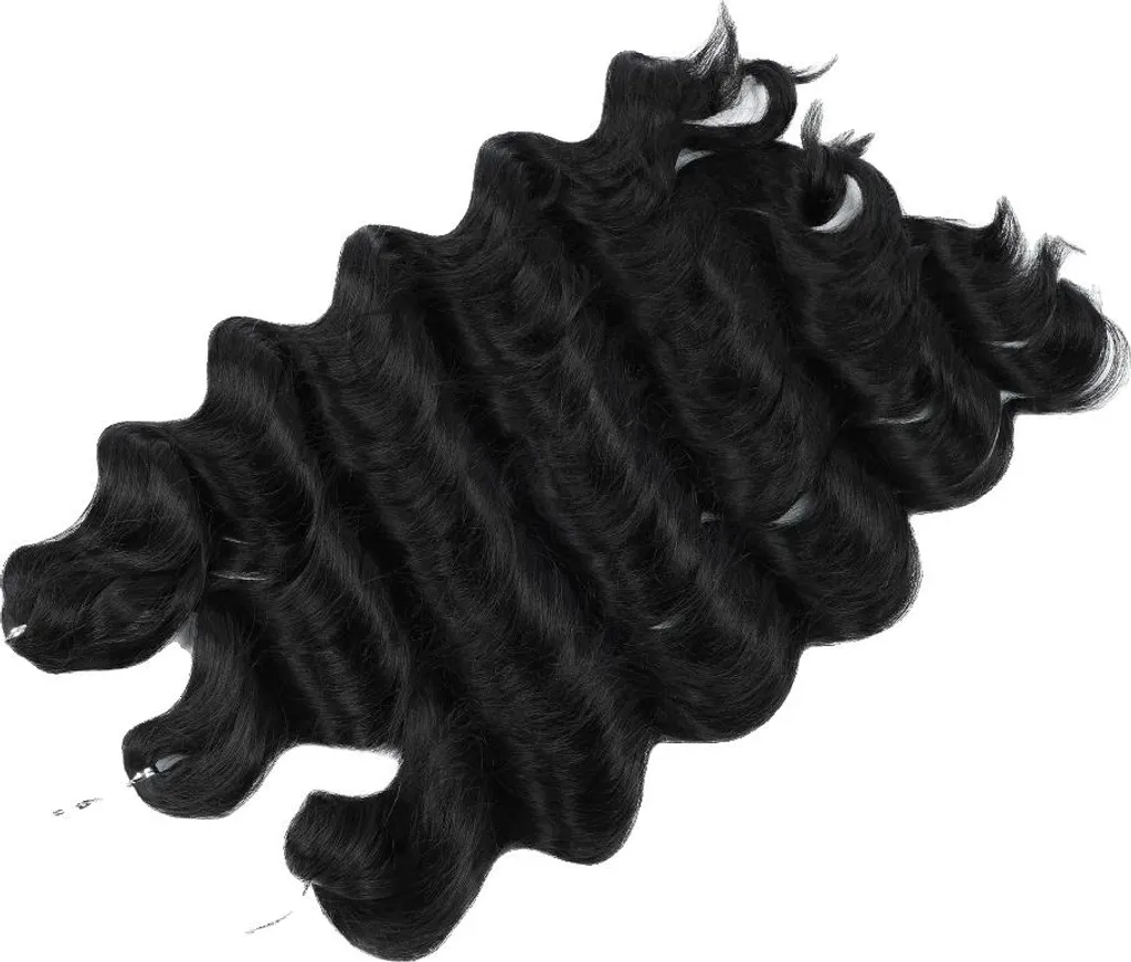 Trecce all'uncinetto, leggerezza, consistenza liscia come la seta, #1B, 28 pollici-71 cm-300 g-c, 3 pezzi/lotto-c