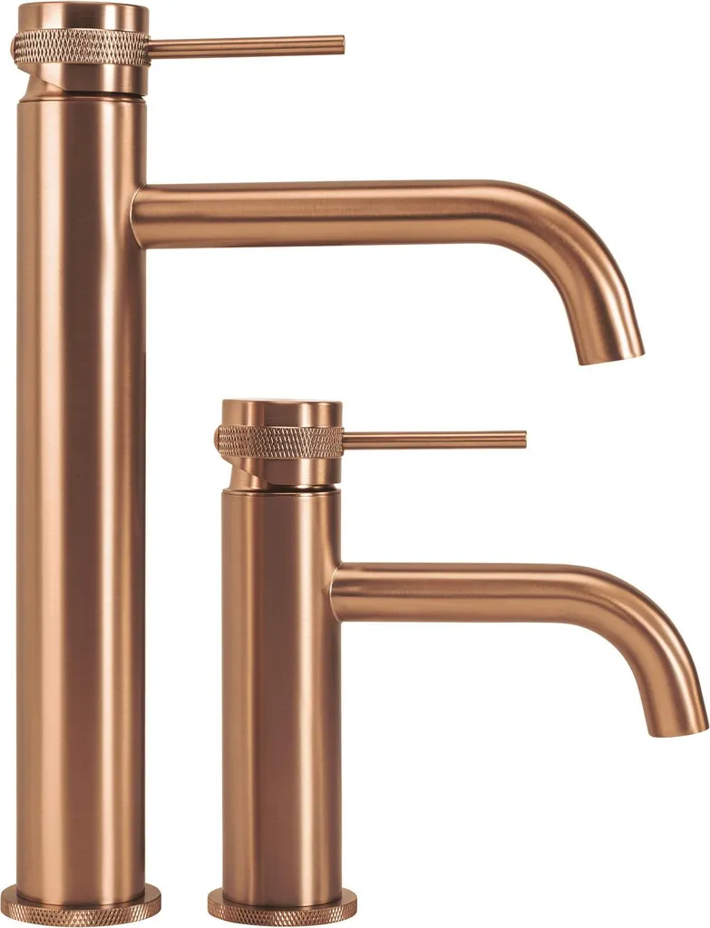 Rea Lungo Grip Low Rame Spazzolato: Miscelatore Lavabo Design - 3