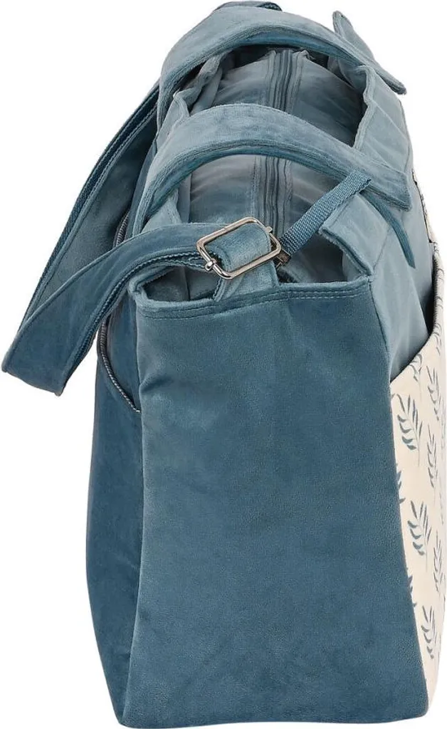 Sac de maternité Safta Leaves turquoise pour transporter les couches bébé