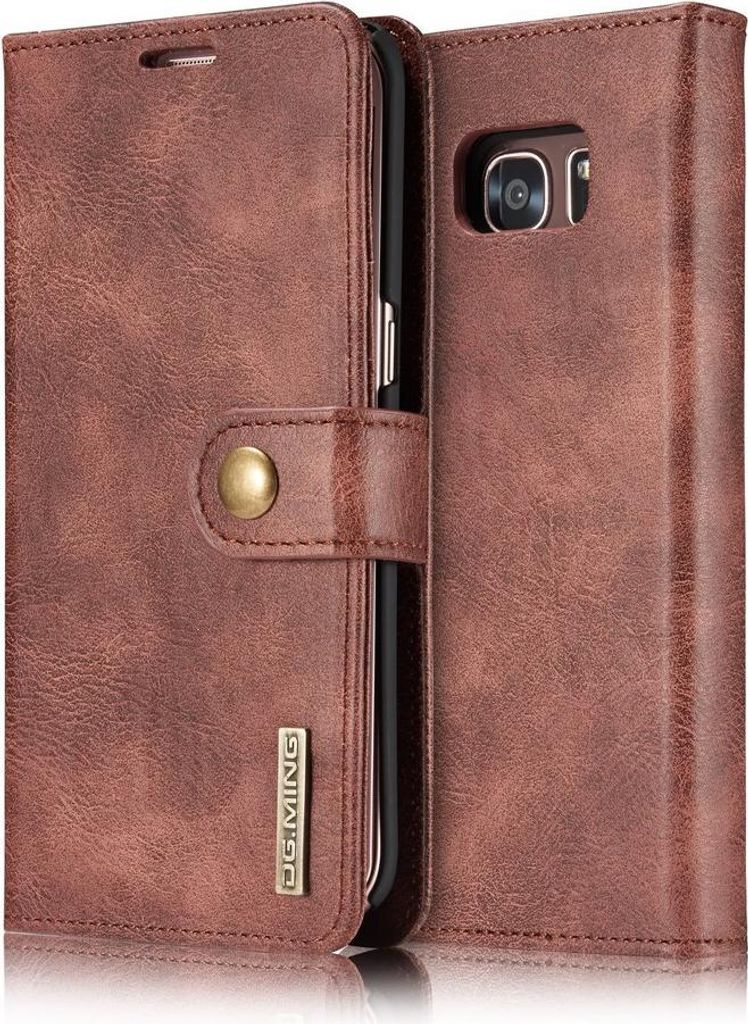 Samsung Galaxy S7 Edge Hülle - DG.MING 2-in-1 Klapphülle & Back Cover - Rot