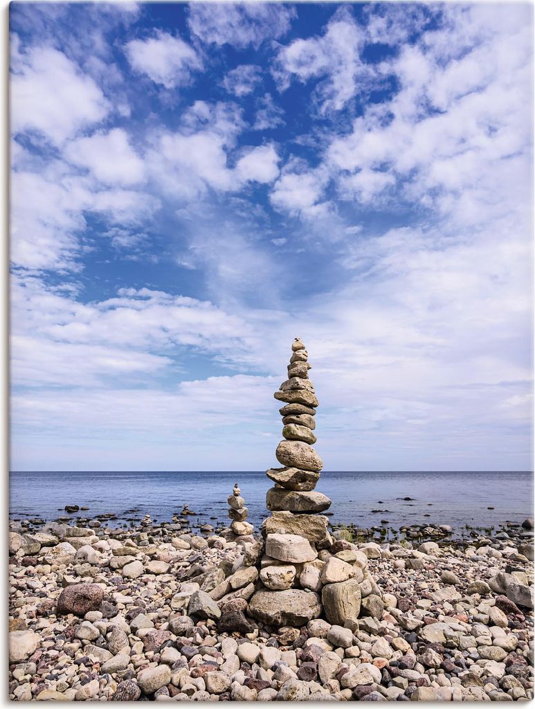 ARTland Leinwandbild Steine an der Ostseeküste in Schweden Größe: 30x40 cm