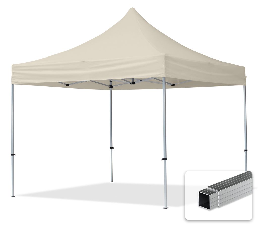 TOOLPORT 3x3m Aluminium Faltpavillon, ohne Seitenteile, Produktbild 