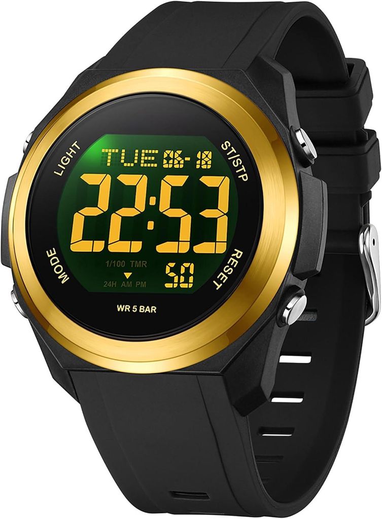 Damen Digital Armbanduhr 7 Farben LED Produktbild 