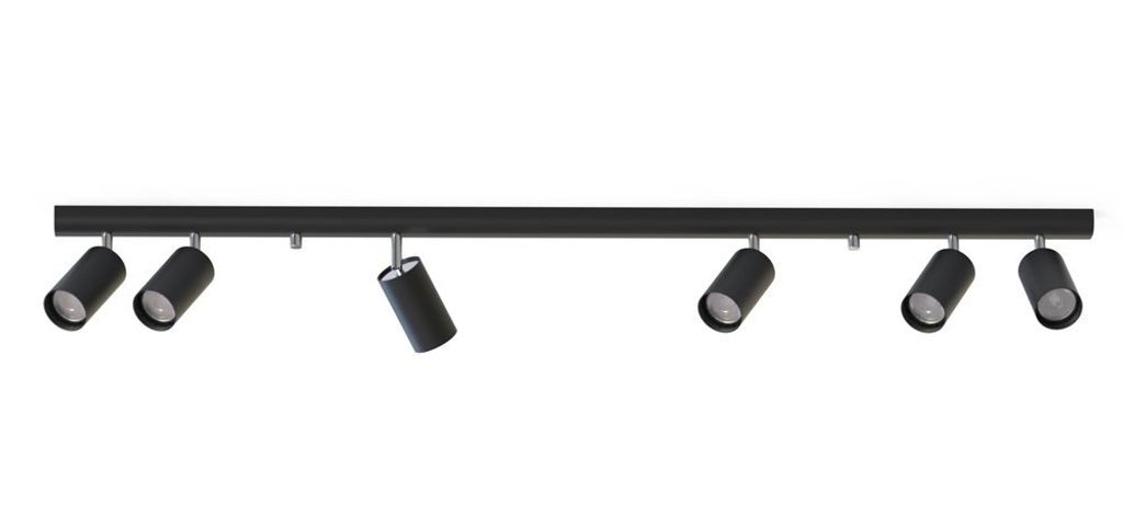 Reflektor spot EYE czarny 6xGU10x10W metal wym:10x119x7cm Zdjęcie produktu 