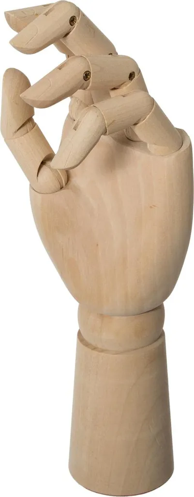 Modèle de main en bois articulée 30 cm - Main humaine en bois de hêtre