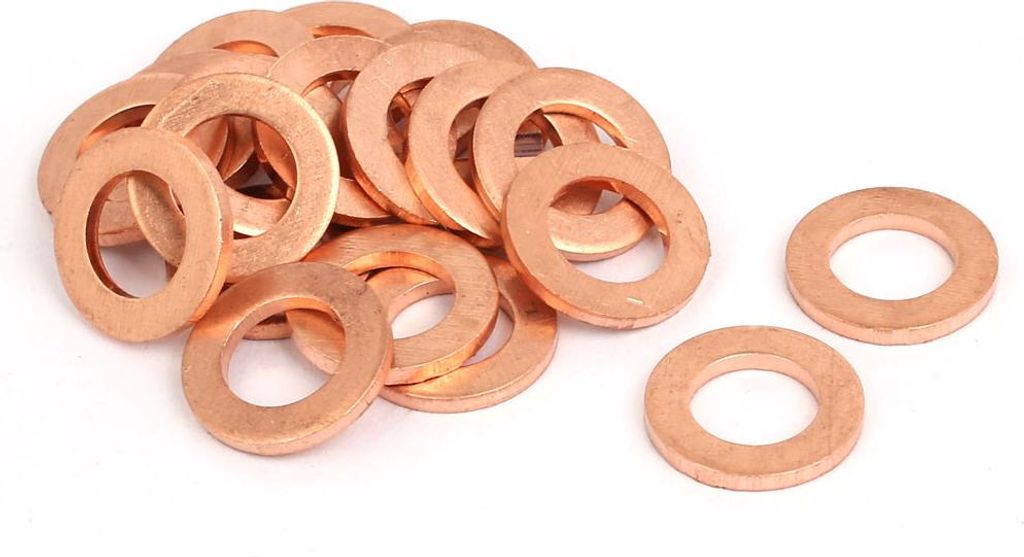 20stk 8mmx14mmx1.5mm Kupfer flache Ring Dichtungs Bremsen Unterlegscheiben DE de