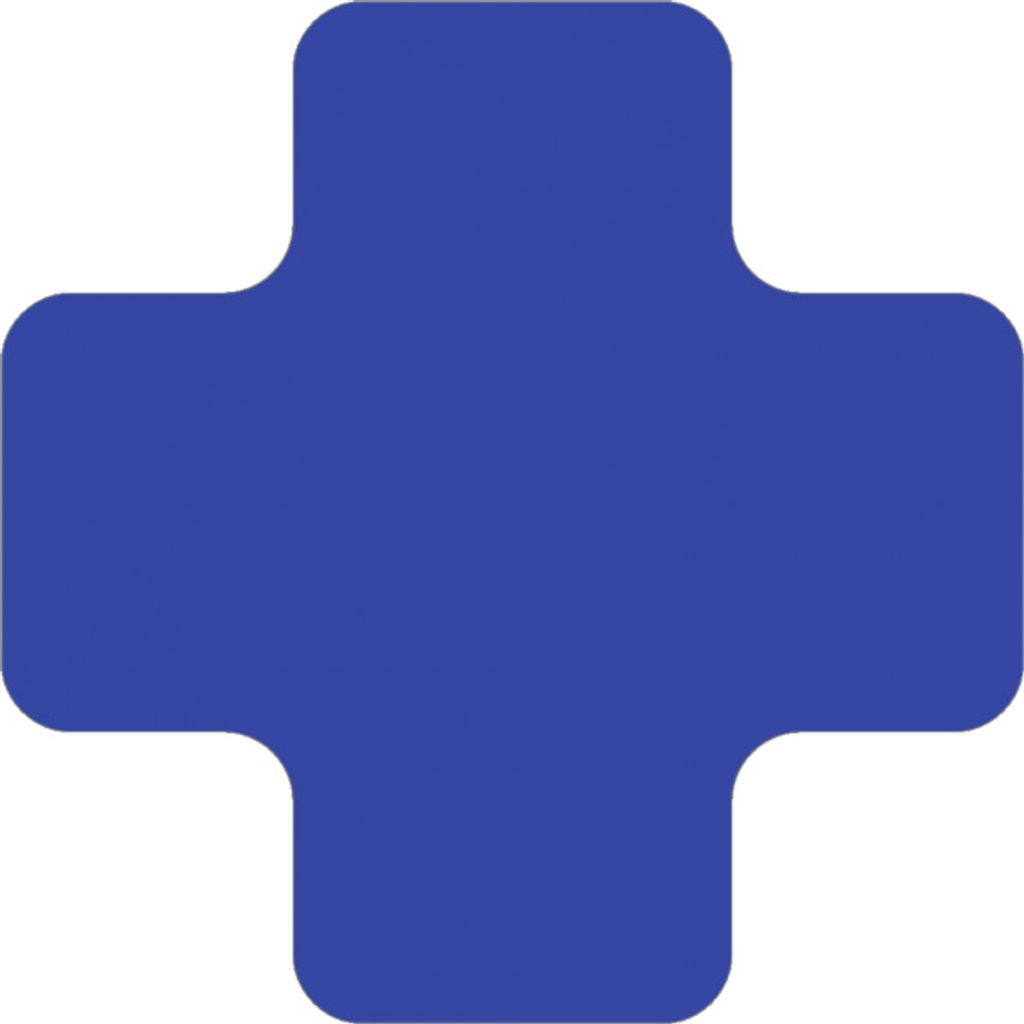 Stellplatzmarker WT-5110, X-Stück, PVC, Blau, 175x175 mm, 25 Stück/VE