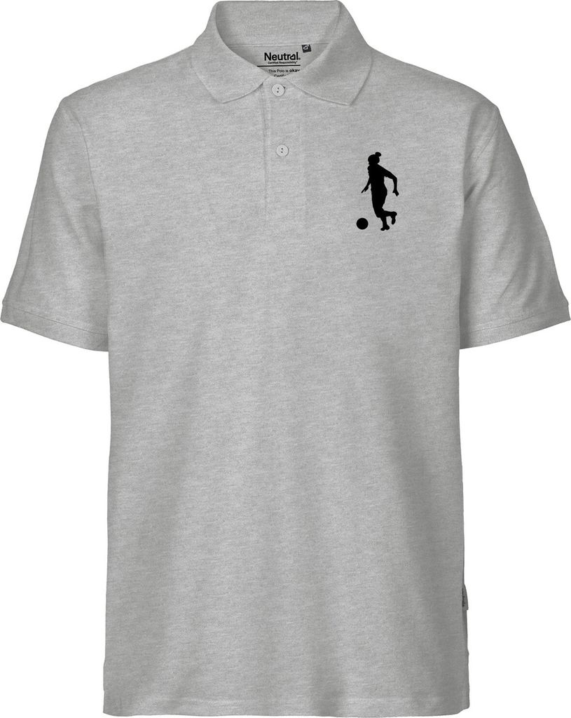 Huuraa Herren Polo Shirt Soccer Fußball L Sport Grey Bio Baumwolle Fairtrade Poloshirt Geschenkidee