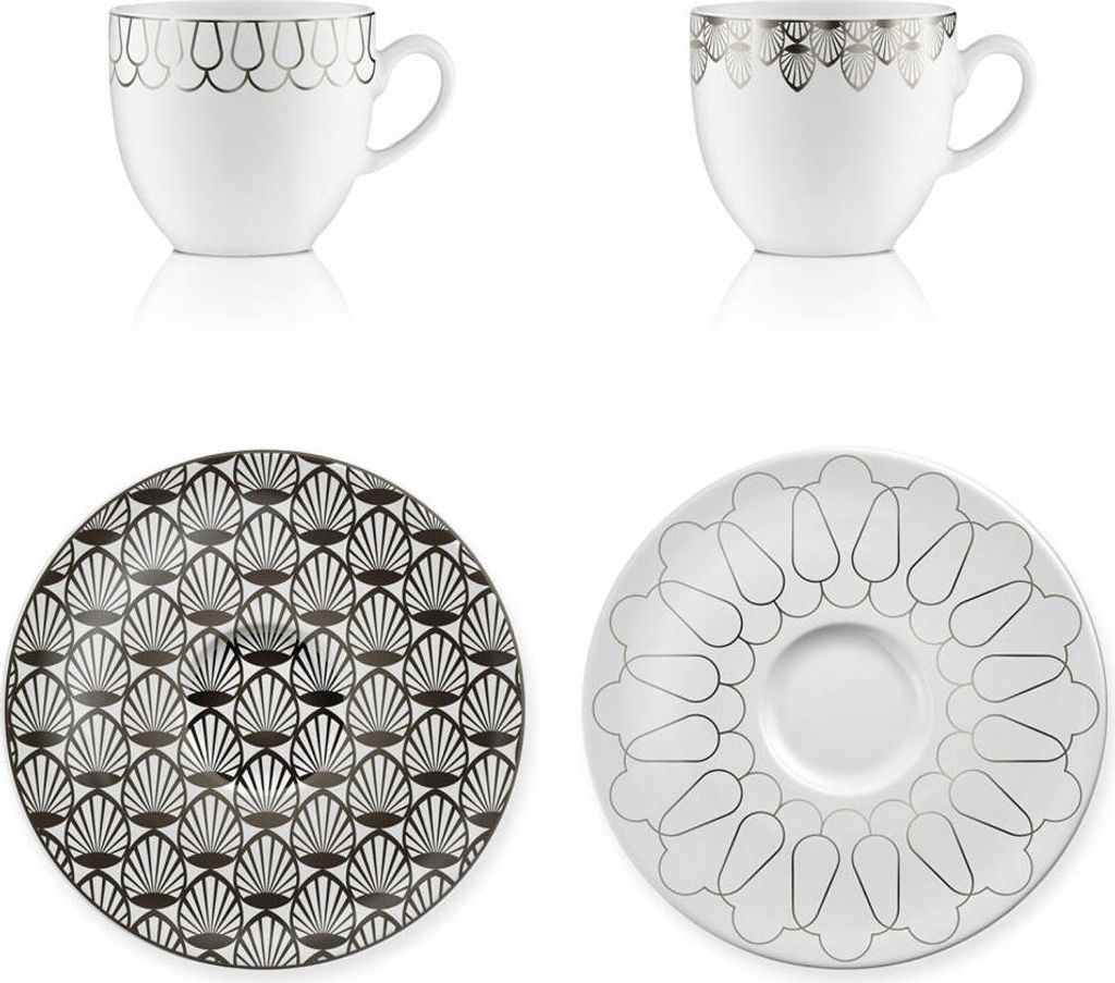 Goebel First.Platin Espressotassen (Set, Porzellan)