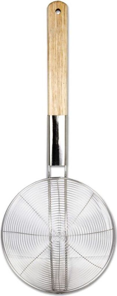 Metallsieb mit Holzgriff Ø 20cm Wok-Sieb Abtropfsieb Seiher Produktbild 
