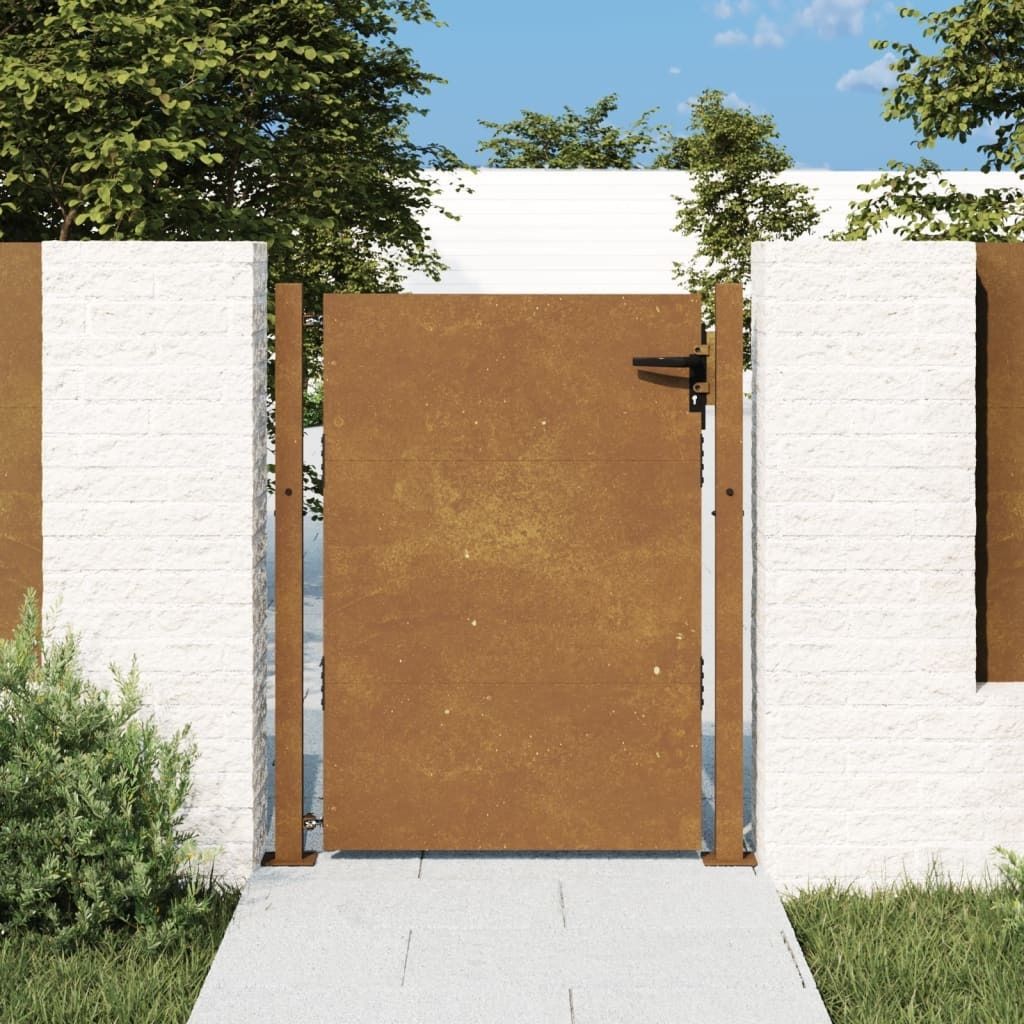 The Living Store Gartentor 105x130 cm Cortenstahl