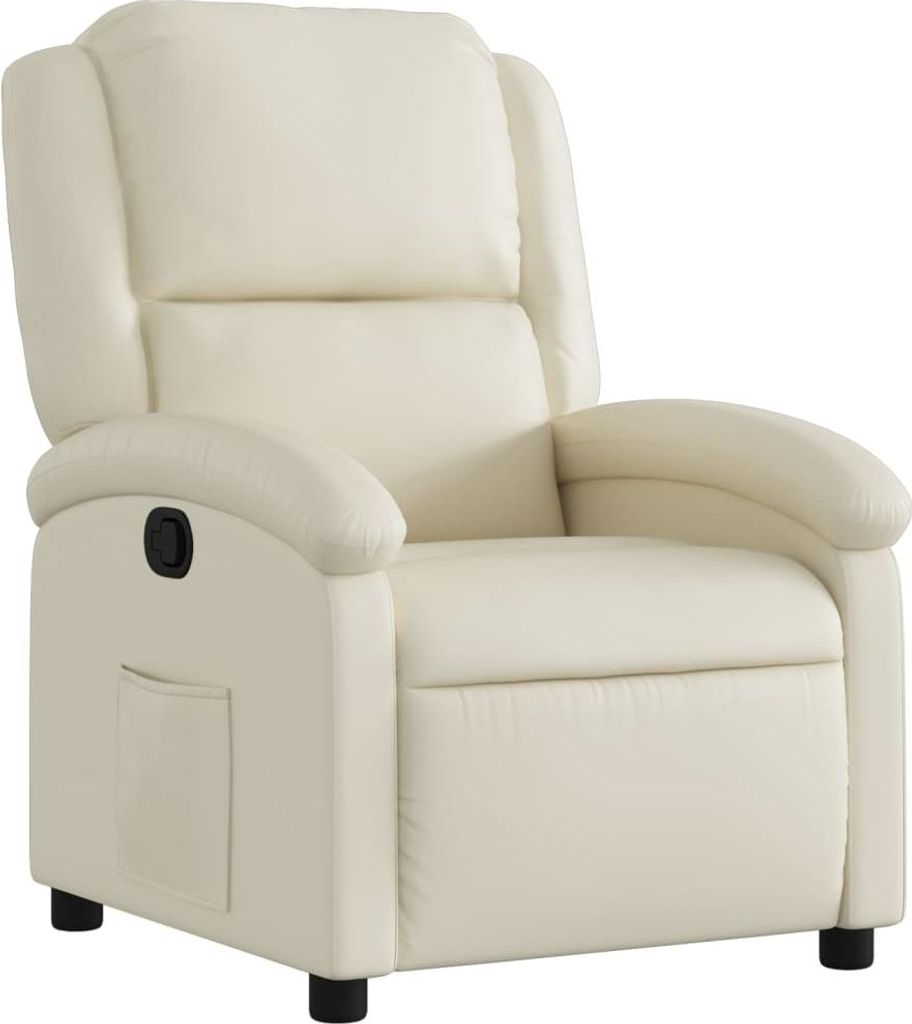 Relaxsessel Creme Kunstleder