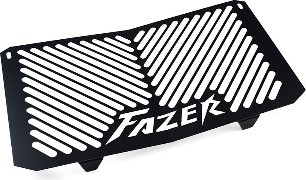 ZIEGER Kühlerabdeckung ohne Seitenabdeckung kompatibel mit Yamaha FZ1|Fazer| FZ8 | Fazer Design Logo 2 schwarz