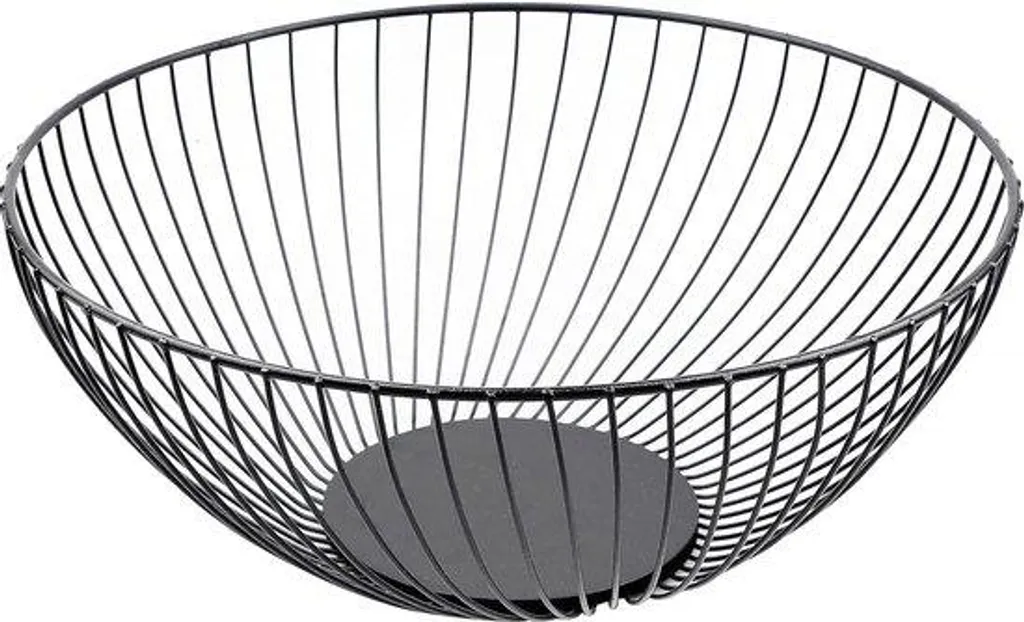 Panier à fruits design en métal noir pour une cuisine moderne et chic