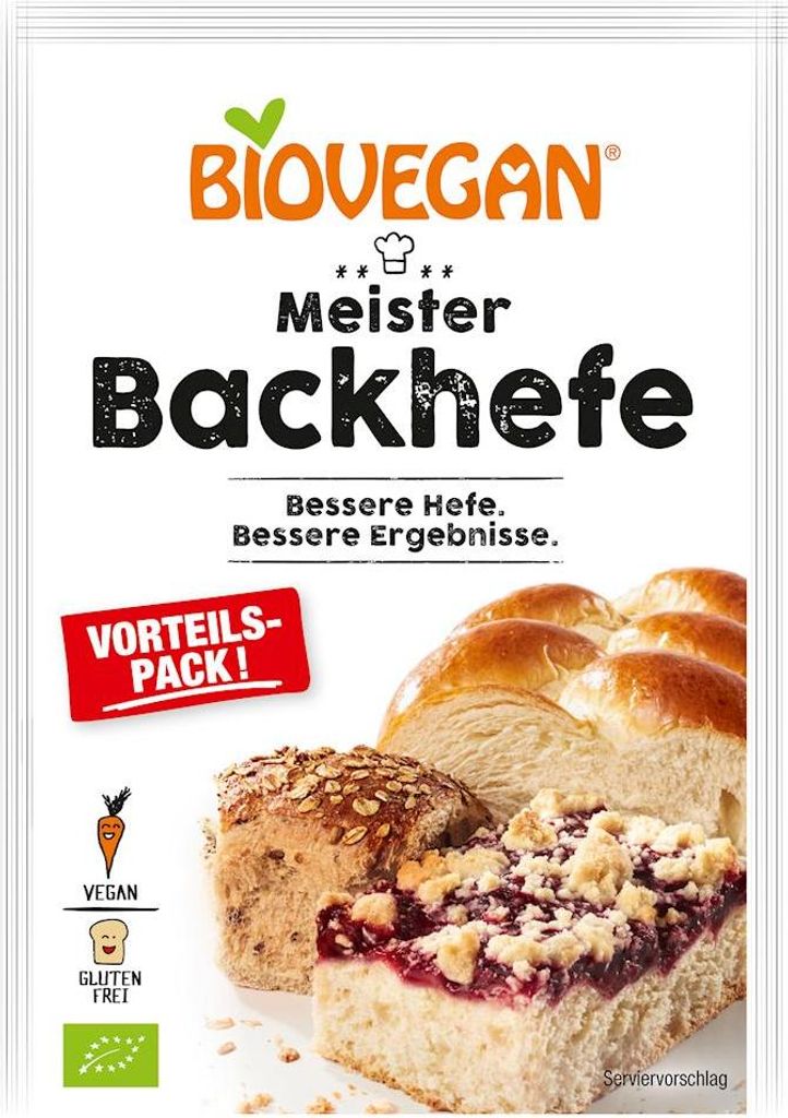 DROŻDŻE SUSZONE BEZGLUTENOWE BIO (3 x 7 g) 21 g - BIOVEGAN