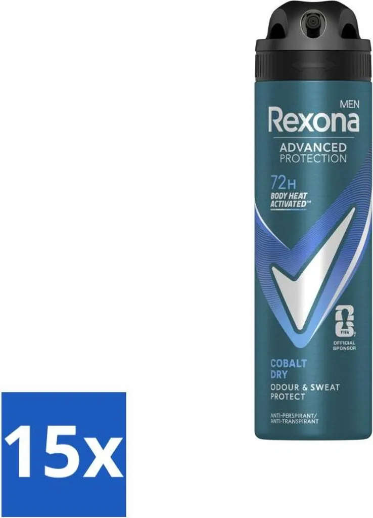 Offerta Rexona Uomo Cobalto Dry 150ml | 15 Pz | Anti-Sudore 48h