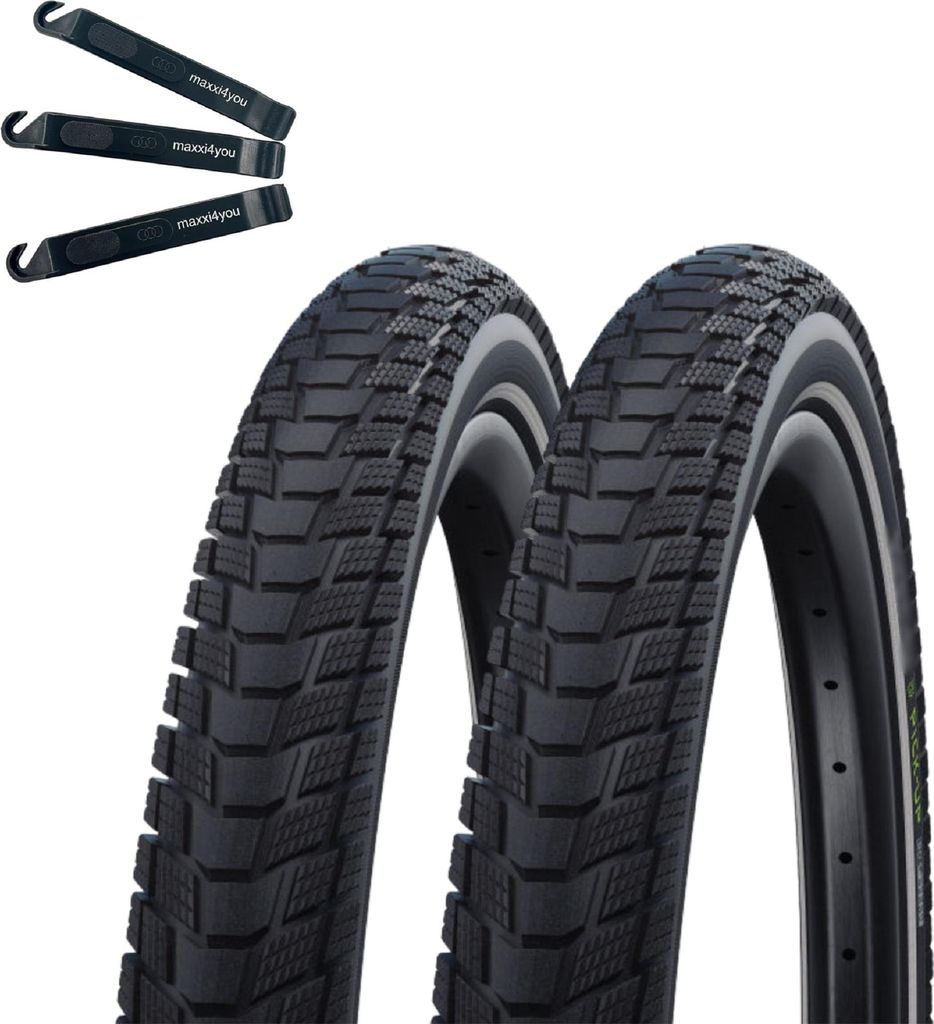 maxxi4you 2 x Schwalbe Pick-Up Performance Super Defense Schwarz/Reflex 60-559 (26 x 2,35) inkl. maxxi4you Reifenheber