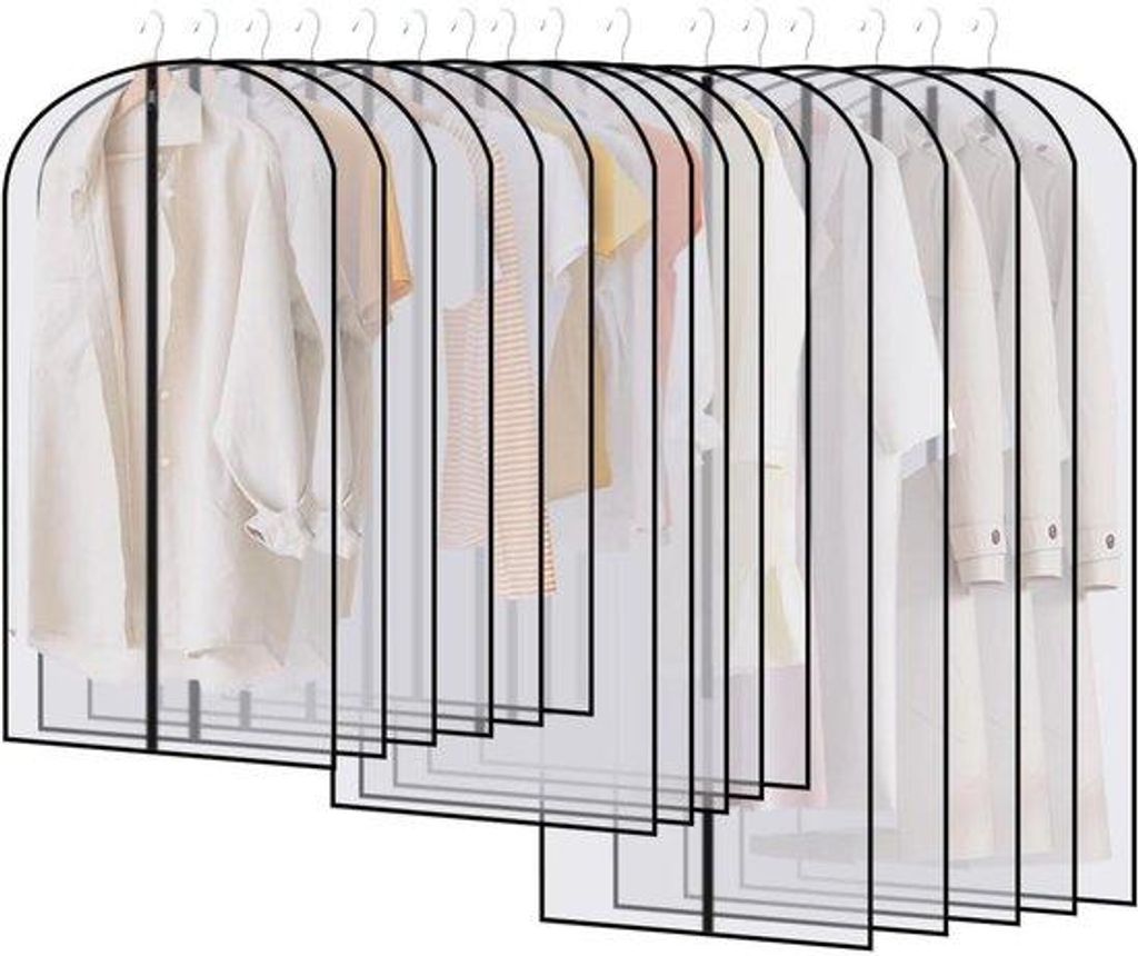 Kleiderbügel - Lange Kleiderbügel - Kleiderbügel mit Reißverschluss - Durchsichtige Kleiderbügel - Kurze Kleiderbügel - Geeignet für Jacken,...