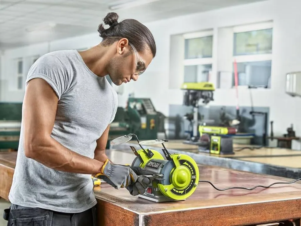 Ponceuse d'établi Ryobi 250W RBG6G1 - Meuleuse fixe robuste et précise - 4