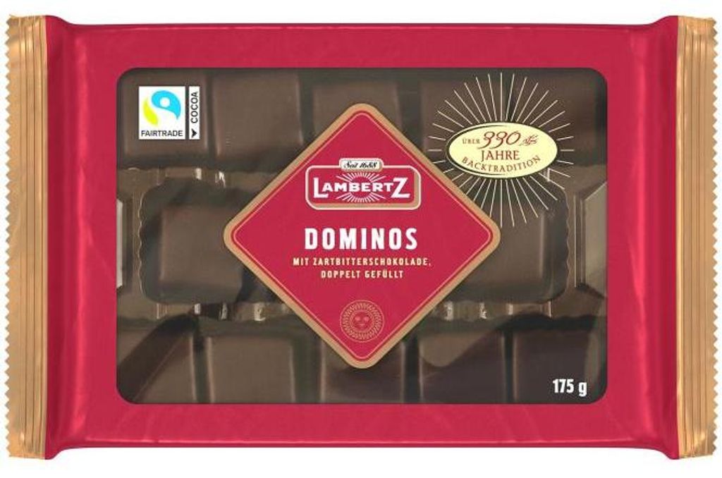 Lambertz Dominos mit Zartbitterschokolade doppelt gefüllt Produktbild 