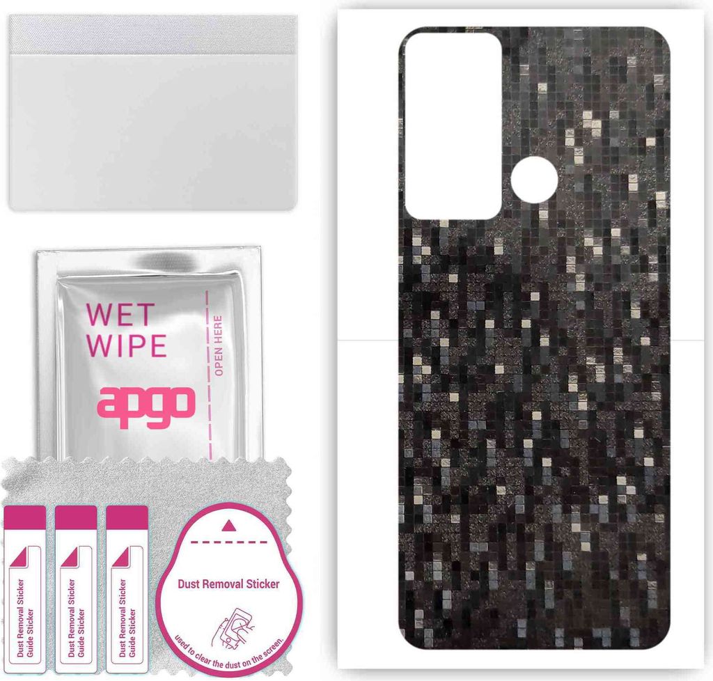 apgo Rückseite Schutzfolie, Skin, kompatibel mit Infinix Hot 20i, Hinten Displayschutzfolie aus Vinylfolie, kratzfest, einfache Montage - Carbon B...
