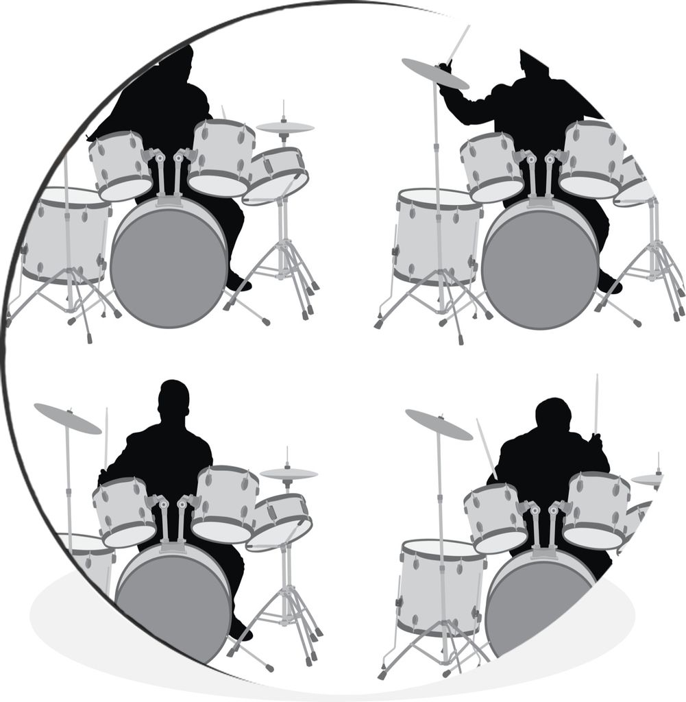 MuchoWow - Wand Bild - Wohnzimmer - Runde Bilder - Alubilder - Kunst für zu Hause - Aluminium - Wanddekoration