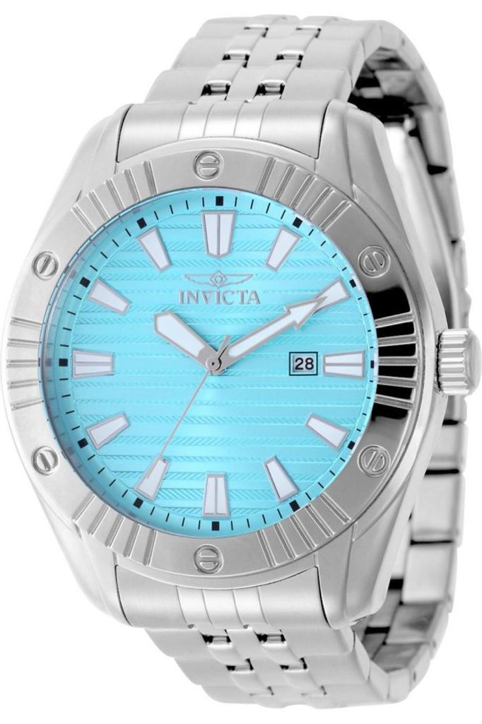 Invicta Angel 50386 Damenarmbanduhr - Quarzwerk - Edelstahl mit Zifferblatt in Blau - 47 mm