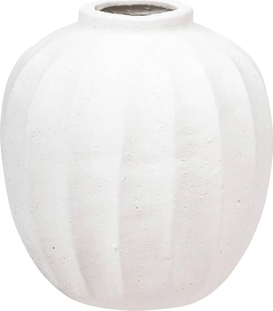 Grand vase décoratif blanc en céramique H28cm style épuré modèle Amia